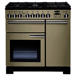 Rangemaster Professional Deluxe 90 Dual Fuel Range Cooker Cream